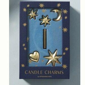 Anthropologie Gold Monogram I Candle Charms